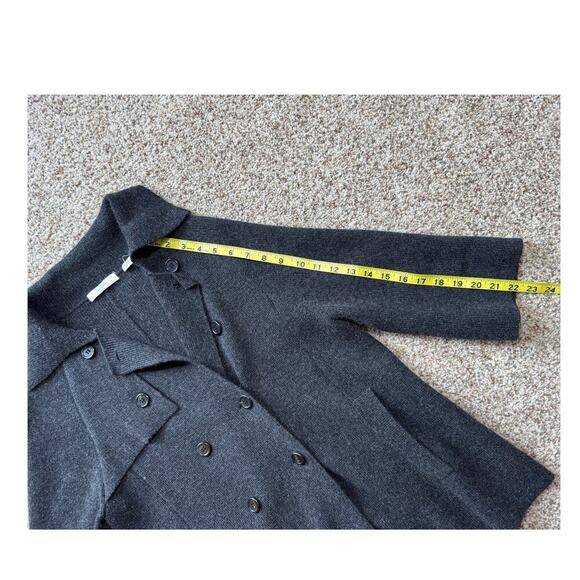 Neiman Marcus Gray 100% Cashmere cardigan sweater/Jacket/Coat, Small, VERY SOFT - Picture 5 of 11